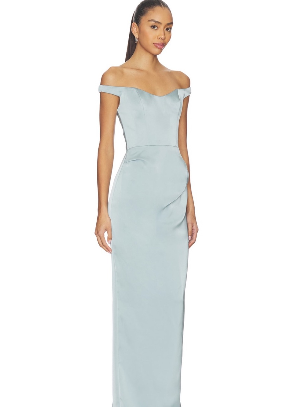 Katie May Pale Blue One-Shoulder Evening Gown